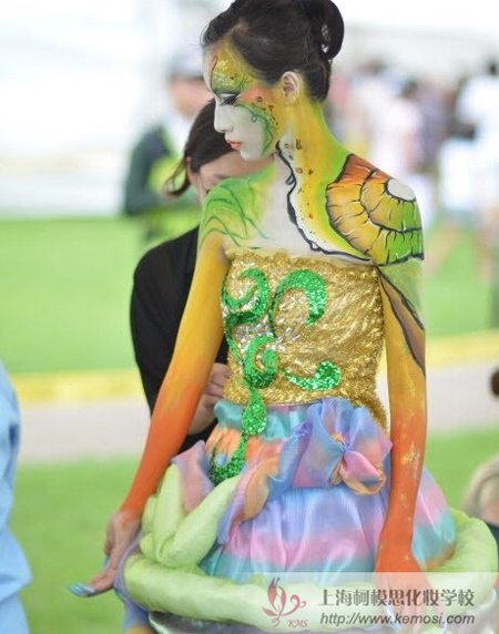 参与国际人体彩绘节的梦幻妆作品